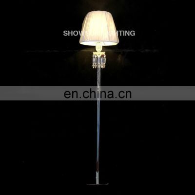 European Home Decorative Luxury Lamp Shades K9 Crystal Chandelier Standing Floor Lamp