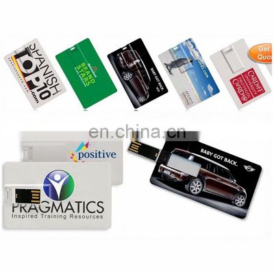 Wholesale 2.0 4GB 8GB 16GB Double Sided Printing Business USB Credit Card Full Colour Custom Flip Card USB Pendrive