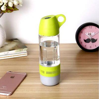Wholesale Custom Label New Arrival 400ml Water Bottle Travel Portable Wireless Rechargeable Plastic Music Speaker photo-4