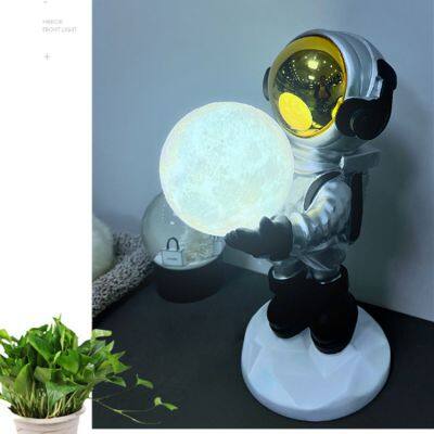 Astronaut Statue Creative Gift Moon Lamps Resin Home Decor Led Table Lamp Astronaut Lamp Night Light for Kids photo-5