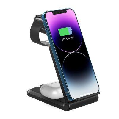 New Product Phone Accessories Premium 15w 3 in 1 Wireless Phone Charger For Apple