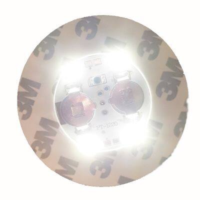 LED Bar Party Custom Made LED Bottle Coaster, 6CM White Light up Cups LED Stickers