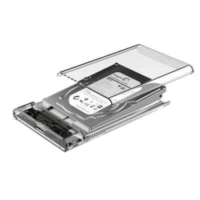 2.5 Inch Transparent HDD SSD Case With USB 3.0 Type C External Laptop SATA Hard Drive Disk Enclosure photo-3