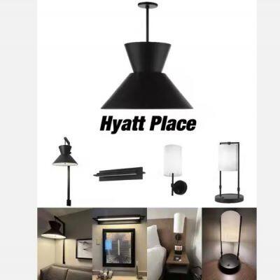 Bespoke luxury Hyatt place hotel bedside lamps biltmore lighting