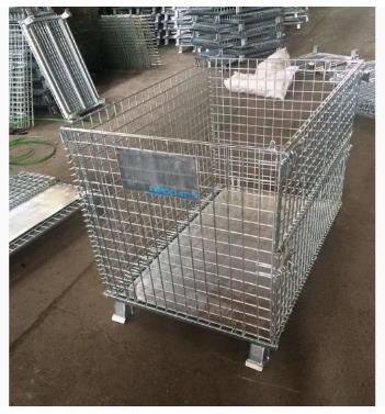 Foldable Stackable Steel Wire Mesh Container for Garage Storage photo-2