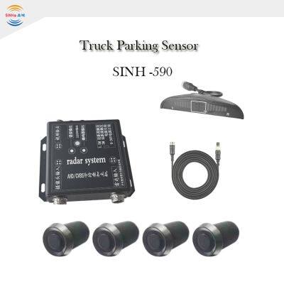 Waterproof Parking Sensors for truck and bus with Numeral and color LED Display