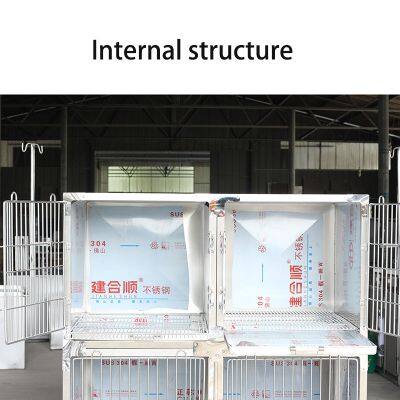 Pet Hospital Boarding Cage for Cats and Dogs, Made of Stainless Steel. photo-2