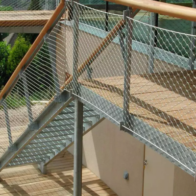 Flexible 304 316 Ferrule Woven Stainless Steel Wire Rope Cable Mesh for Stair Railing