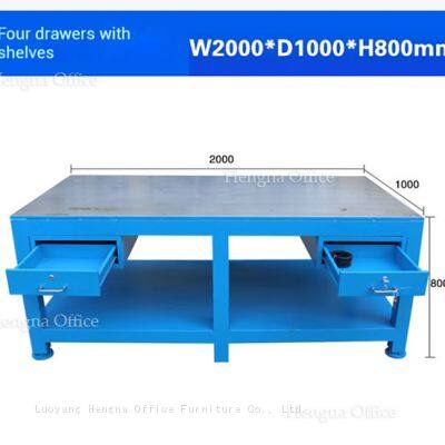 Reinforced Steel Workbench 100KG Drawer Load | CNC Machining & Maintenance Workshop Bench Global Manufacturer Based in Luoyang