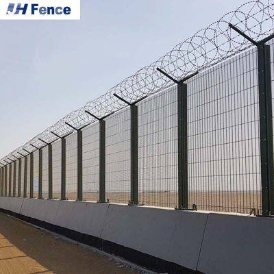 358 Mesh Fence Антискалочная безопасная антикоррозионная ограда для тюремных пограничных зон, газоперерабатывающих предприятий, электростанций железной дороги