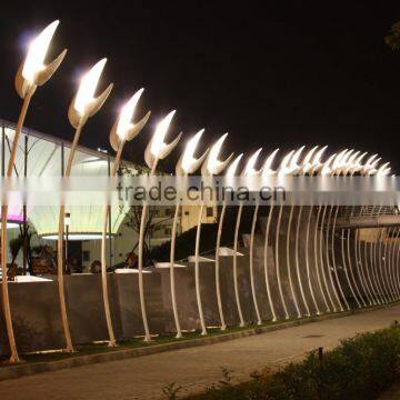 Outdoor decorative steel landscape lighting for city