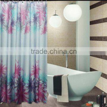 Mildew Resistant 100% Polyester Butterfly Printed Shower Curtain photo-2