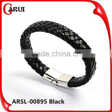 Customized logo clasps for leather bracelets bio magnetic bracelet genuine mens handmade braided leather bracelet                        
                                                Quality Choice
                                                    Mo