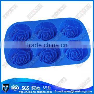 2016 Cheap Price Rose Shape Muffin Silicone Cake Mold photo-3