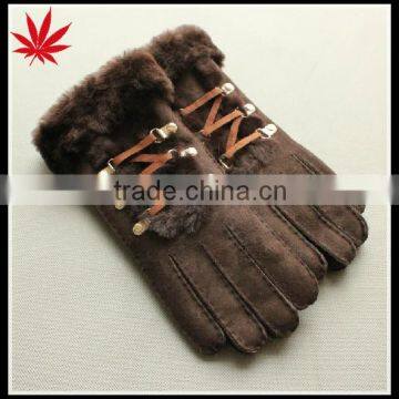 Lovely and Sweet Girls Gift Double Face Leather Glove photo-2