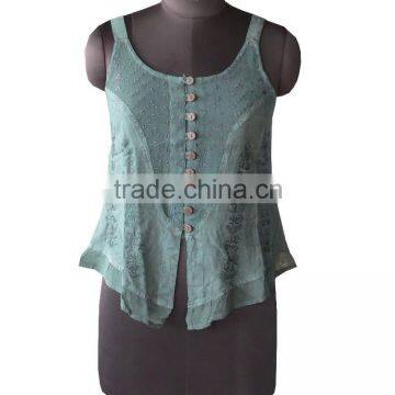 Soft Sexy New Ladies Knitted Top/tops Casual Wear Blouse Green Design Kurti Dress/Garment photo-3