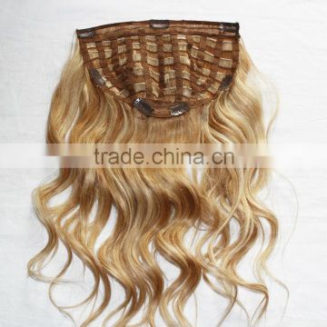 human remy hair clip in half wig curly hair extension mix hair