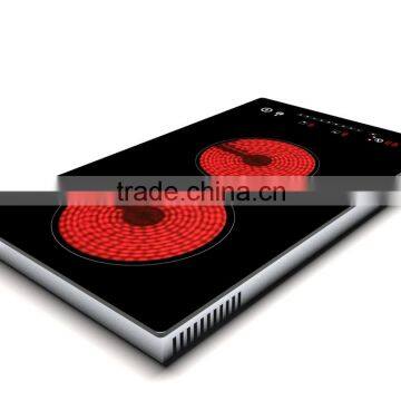 Double domino, double burner,hob ceramic cooker, cooktop, stove, hotplate