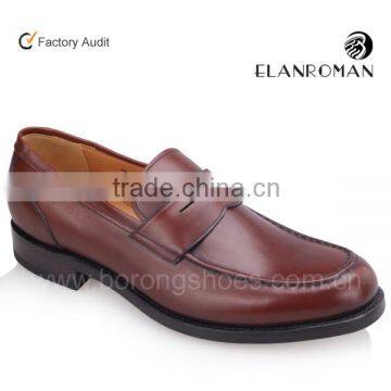 High quality handmade all real leather men loafer shoes