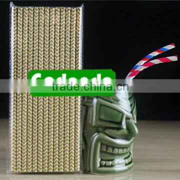 Mixed Color Chevron Bending Paper Drinking Straw photo-4