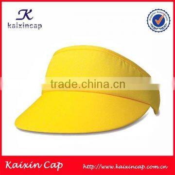 wholesale custom cheap yellow foam long brim sun visor hat