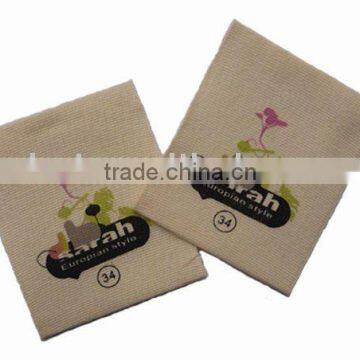 Fashionalbe design organic cotton sew printed labels
