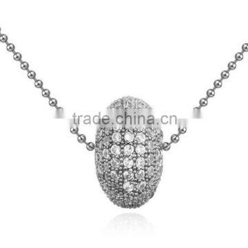 2015 rotate necklace/plating gold necklace/crystal necklace