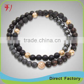 hematite bracelet man's heavy bacelet hand bracelet christmas gift for men