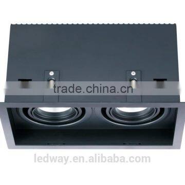 2*10W 2*15W LEDWAY LED indoor MR16 slim Grille spot lamp IP20 two-head with decorated plat