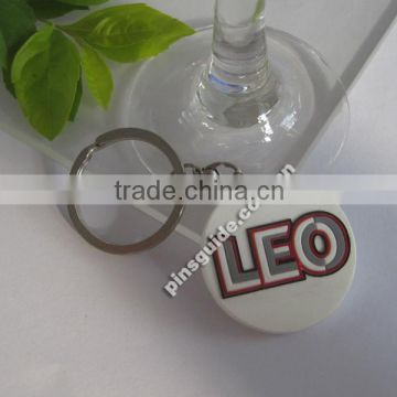 2014 New Fashion Custom Design PVC Football Basketball Golfball Keychain For Sport Fans