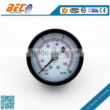 (Y-50D) 50mm frequently-used normal pressure range bar and psi scale back connection wise pressure gauge