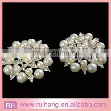 Wholesale Rhinestone Jewelry Pearl Brooches for Wedding Bouquet Decoration photo-2