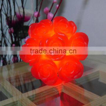 LED rose combine candles flamless round candle light