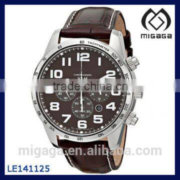 Sport Solar Analog Display Japanese Quartz Brown Watch