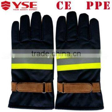 Leather CE certificate safety Fire fighter gloves