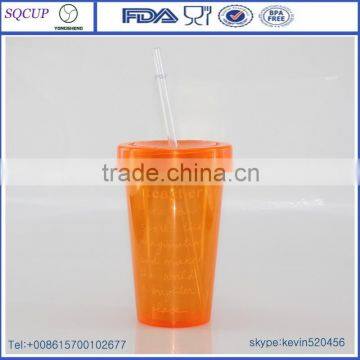 BPA free plastic straw mug and diamond trave mug