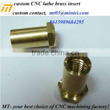 custom precision CNC turning hex head brass rivet nut