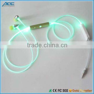 Smartphone Glow EL Headphone Earphone Flashing with Music Playing