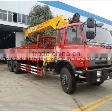 Dongfeng 6x4 10 ton truck with lifting cranes