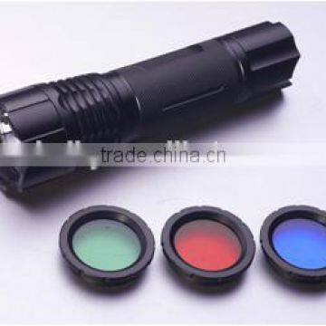 China strong colorful bright waterproof led flashlight for outdoor use