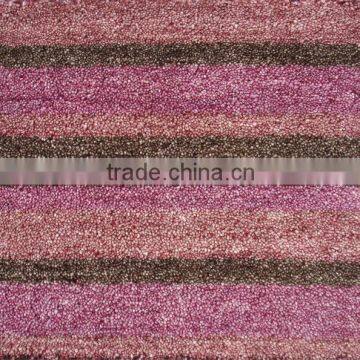 Stripes F Brown Red Handloom Carpets made with Hand spun wool