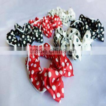 Women fascinators polka dot ponytail holders Scrunchy hair accessories for women