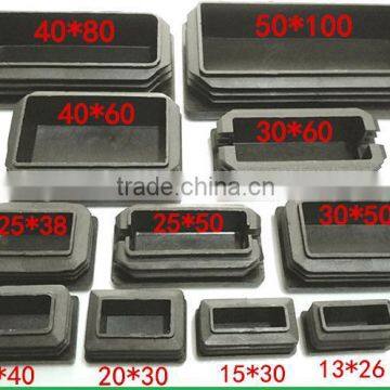 Rectangular tube plug. Steel pipe plastic end cap pipe blockage, head of steel pipe plug