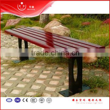 outdoor timber and steel framed benches