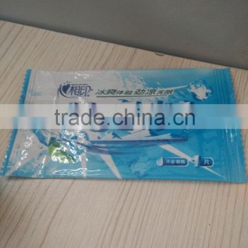 Printed PE side gusset tissue paper packaging bag wrapping film in roll