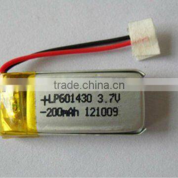 3.7V 601430 200mAh Li-polymer battery