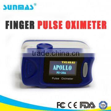 Sunmas hot Medical testing equipment DS-FS20A finger pulse oximeter 3 in 1