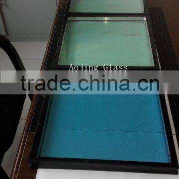 6+12a+6mm blue,grey, green, bronze low-e curved insulated glass