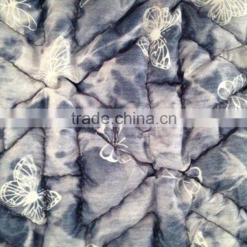 Padded winter printed quilting fabric embroidered quilting fabric China supplier