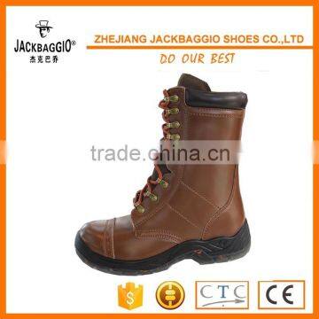 Shoelaces Type Genuine Leather Material Industrial Safety Boots,Cheap Black Industrial Work Boot Steel Toe Insert photo-5